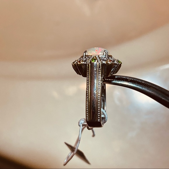 Gems enVogue Ethiopian Opal&Gemstone Cocktail Ring - Picture 15 of 16